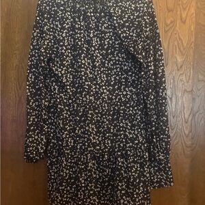 Floral Black and White Women's Dress